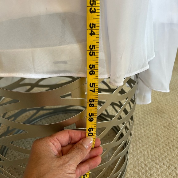 White gown, custom made, never worn. - Picture 10 of 10